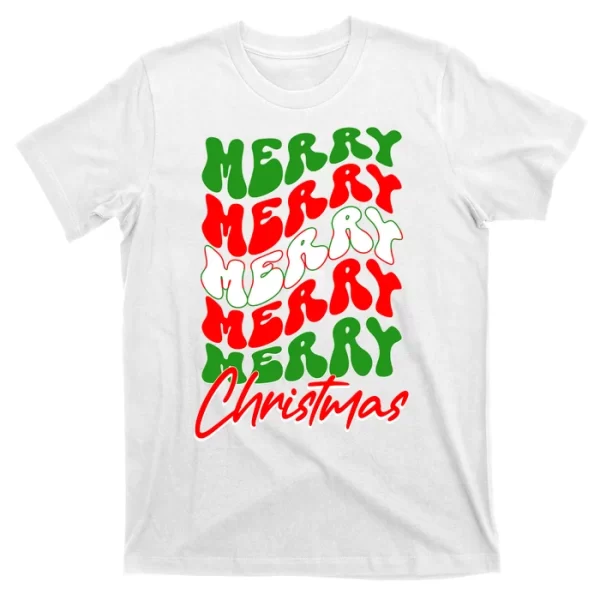 Retro Style Merry Christmas T Shirt For Men, Christmas Shirt For Girl Jezsport.com