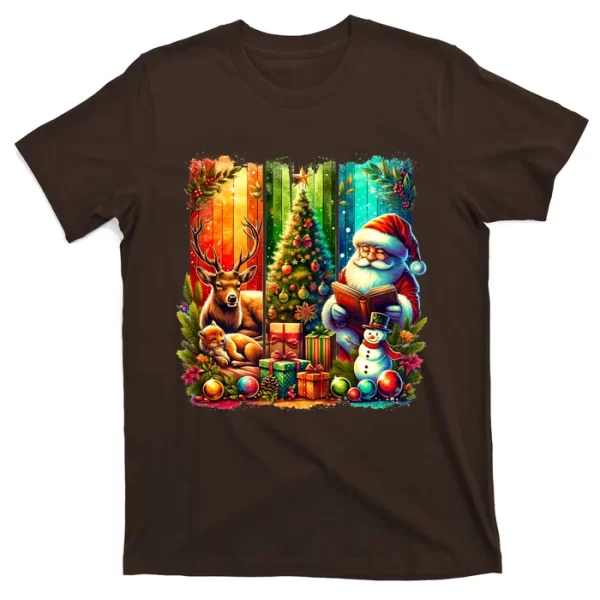 Retro Vintage Santa Christmas T Shirt For Men, Christmas Shirt For Girl Jezsport.com