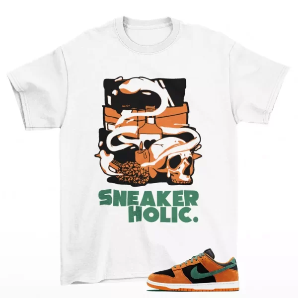 Sneaker Holic Shirt White to Match Dunk Low Ceramic DA1469-001 Jezsport.com