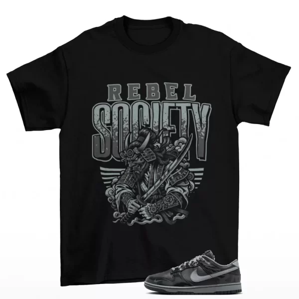 Rebel Sneaker Shirt Black to Match Dunk Low Berlin FZ3053-001 Jezsport.com