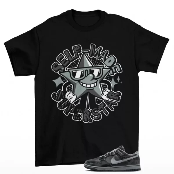 Superstar Sneaker Shirt Black to Match Dunk Low Berlin FZ3053-001 Jezsport.com