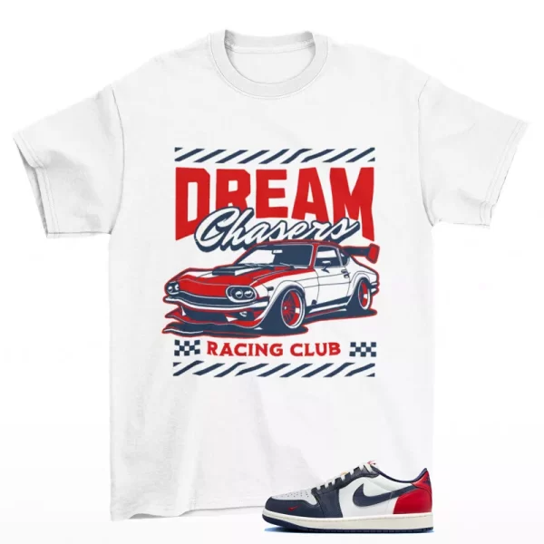 Dream Chaser Sneaker Shirt to Match Jordan 1 Retro Low OG Howard HQ2993-100 Jezsport.com