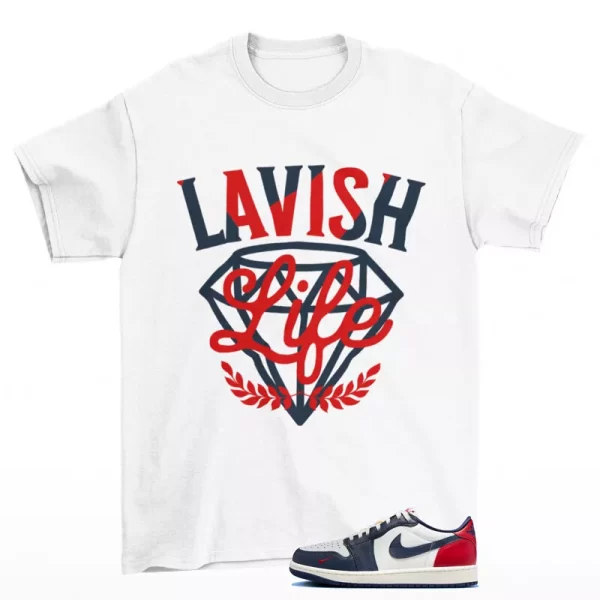 Lavish Sneaker Shirt to Match Jordan 1 Retro Low OG Howard HQ2993-100 Jezsport.com