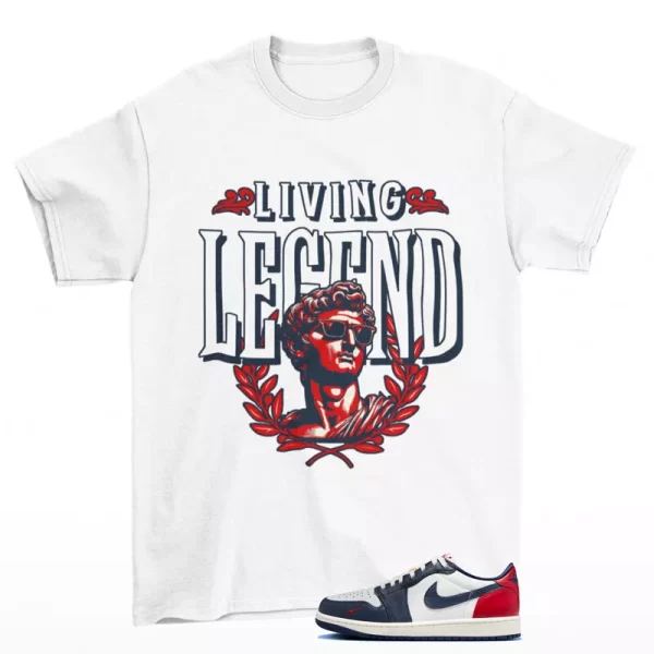 Legend Sneaker Shirt to Match Jordan 1 Retro Low OG Howard HQ2993-100 Jezsport.com