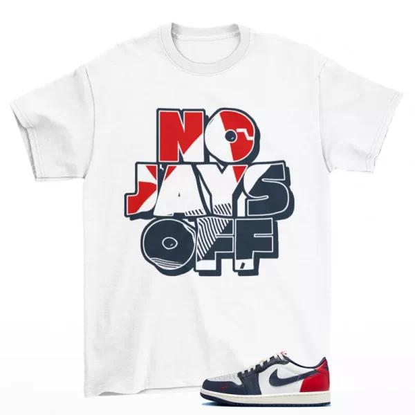 Jay All Day Sneaker Shirt to Match Jordan 1 Retro Low OG Howard HQ2993-100 Jezsport.com