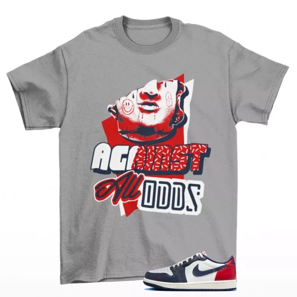 All Odds Sneaker Shirt Grey to Match Jordan 1 Retro Low OG Howard HQ2993-100 Jezsport.com