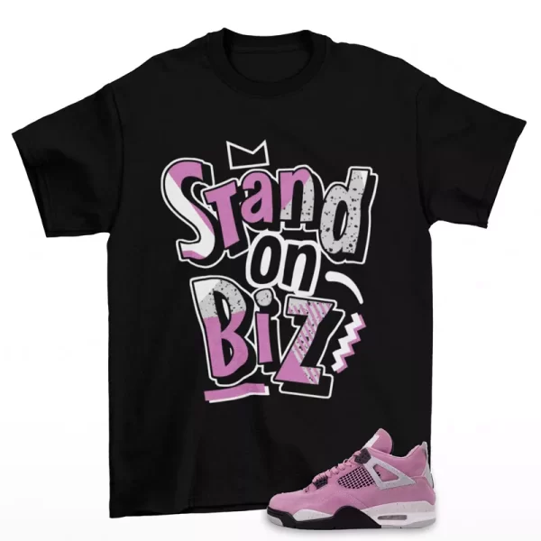 Strictly Biz Shirt Black to Match Jordan 4 Retro Orchid AQ9129-501 Jezsport.com