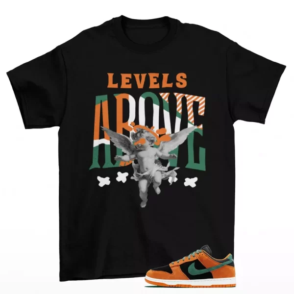 Levels Sneaker Shirt Black to Match Dunk Low Ceramic DA1469-001 Jezsport.com