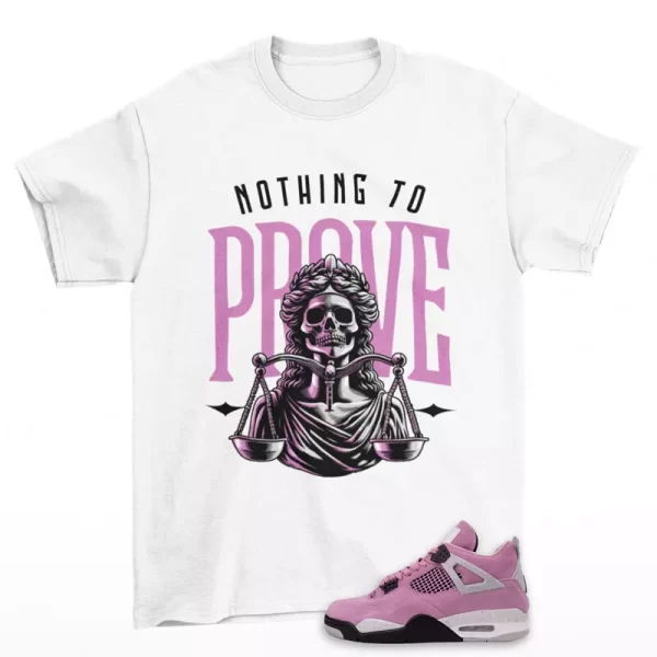 Proof Sneaker Shirt White to Match Jordan 4 Retro Orchid AQ9129-501 Jezsport.com