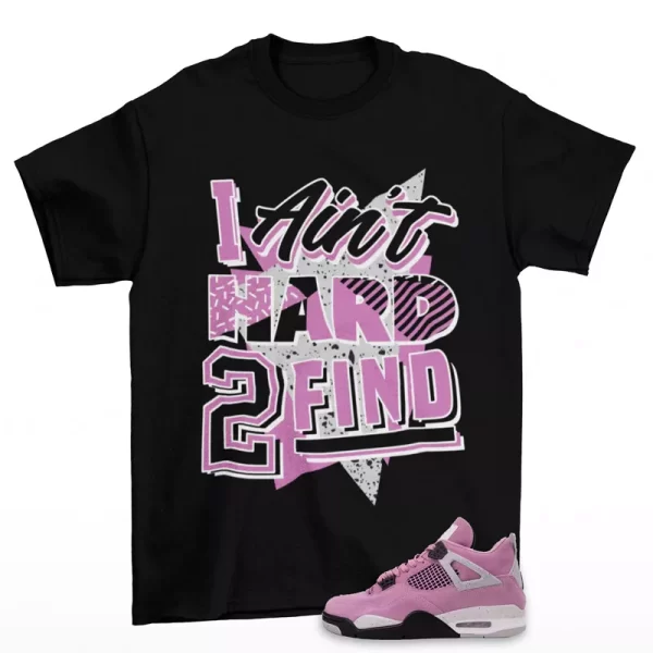 Rare Find Shirt Black to Match Jordan 4 Retro Orchid AQ9129-501 Jezsport.com