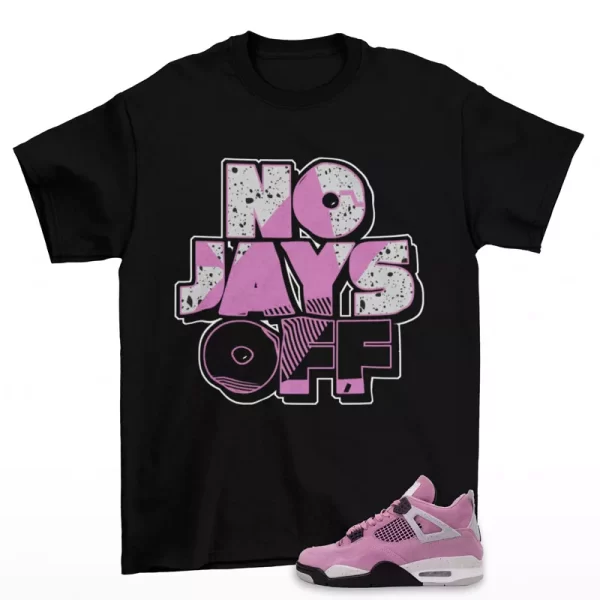 Jay All Day Sneaker Shirt Black to Match Jordan 4 Retro Orchid AQ9129-501 Jezsport.com