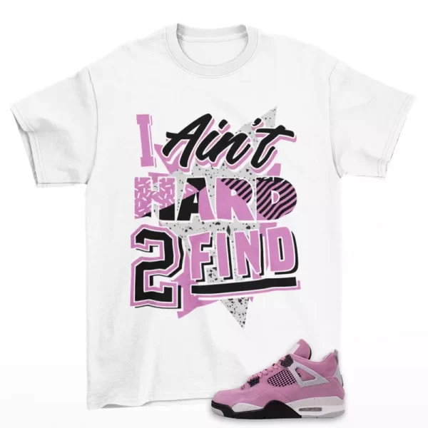 Rare Find Sneaker Shirt White to Match Jordan 4 Retro Orchid AQ9129-501 Jezsport.com