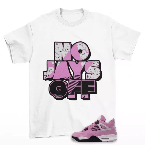 Jay All Day Sneaker Shirt White to Match Jordan 4 Retro Orchid AQ9129-501 Jezsport.com