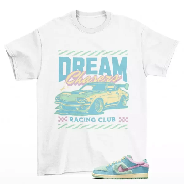 Dream Chaser Sneaker Shirt White to Match SB Dunk Low Verdy Visty FN6040-400 Jezsport.com