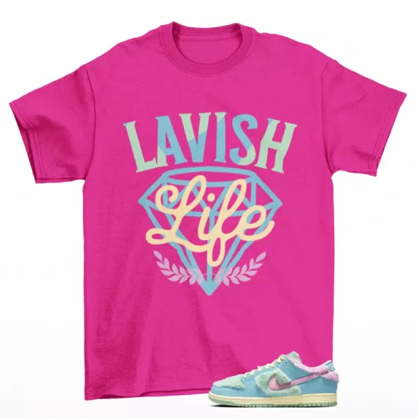 Lavish Sneaker Shirt Pink to Match SB Dunk Low Verdy Visty FN6040-400 Jezsport.com