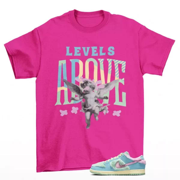 Levels Sneaker Shirt Pink to Match SB Dunk Low Verdy Visty FN6040-400 Jezsport.com