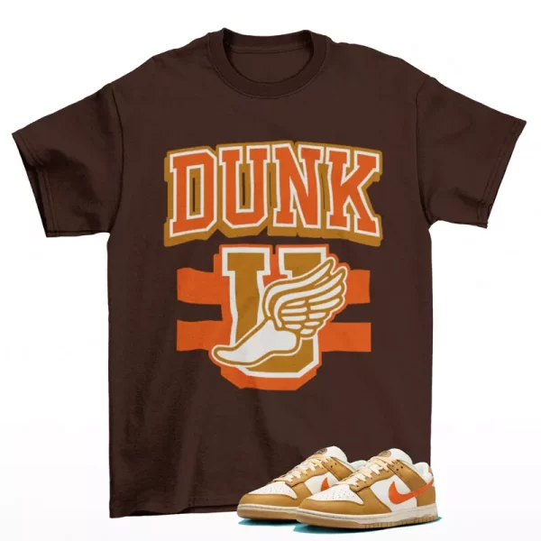 Dunk University Sneaker Shirt Brown to Match Dunk Low Be the One HM3729-181 Jezsport.com