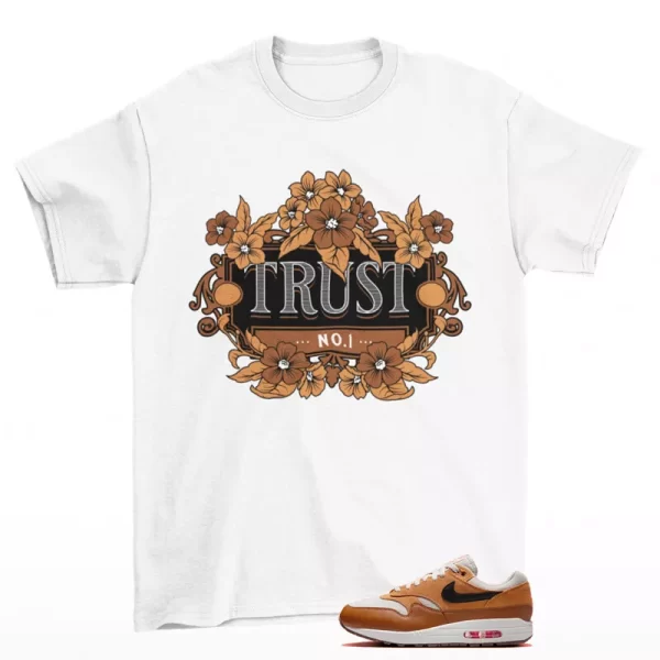 Trust Sneaker Shirt White to Match Air Max 1 Flax British Tan FZ5808-004 Jezsport.com