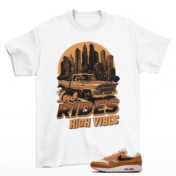 Vibes Sneaker Shirt White to Match Air Max 1 Flax British Tan FZ5808-004 Jezsport.com