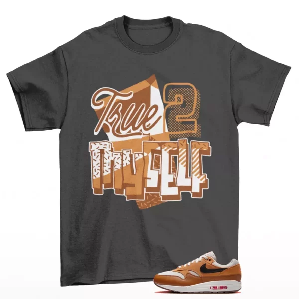 Stay True Sneaker Shirt Grey to Match Air Max 1 Flax British Tan FZ5808-004 Jezsport.com