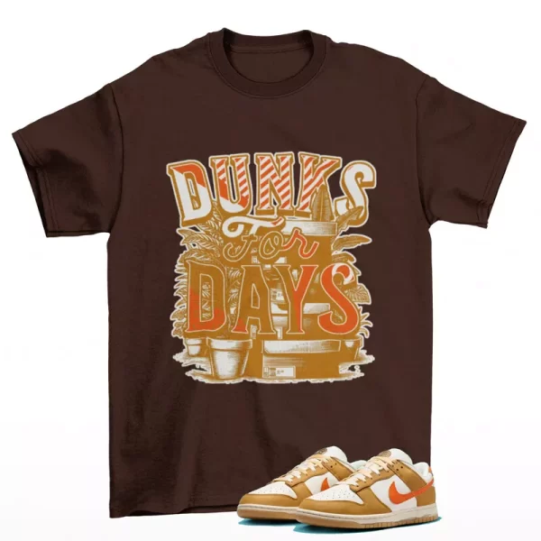 Stacked Sneaker Shirt Brown to Match Dunk Low Be the One HM3729-181 Jezsport.com