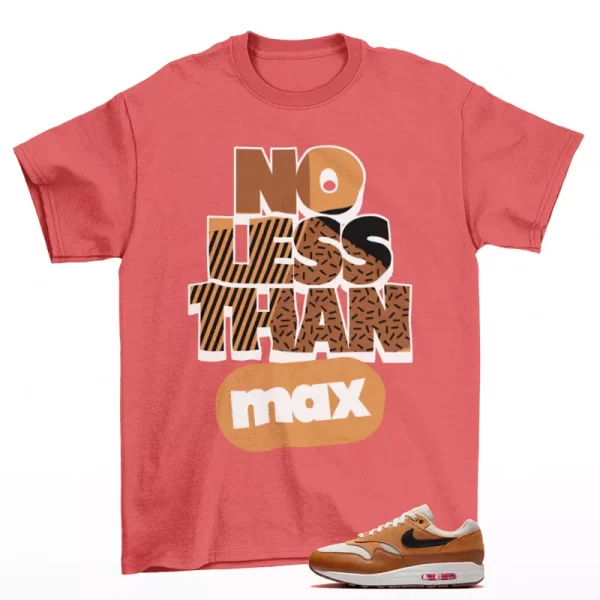 No Less Sneaker Shirt Coral to Match Air Max 1 Flax British Tan FZ5808-004 Jezsport.com