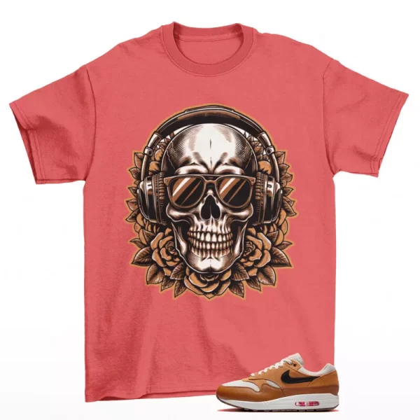 Deadstock Sneaker Shirt Coral to Match Air Max 1 Flax British Tan FZ5808-004 Jezsport.com