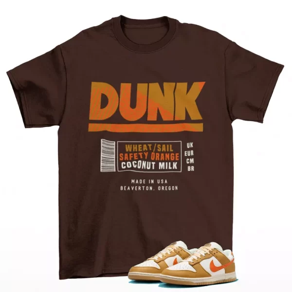 Sneaker Label Shirt Brown to Match Dunk Low Be the One HM3729-181 Jezsport.com