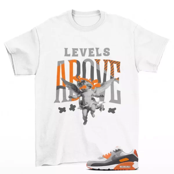 Levels Sneaker Shirt White to Match Air Max 90 Safety Orange DM0029-108 Jezsport.com