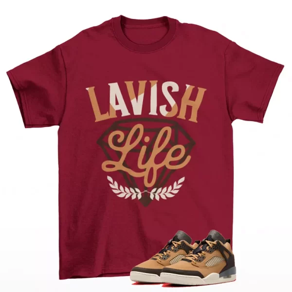 Lavish Sneaker Shirt to Match Jordan Spizike Low Flax FQ1759-202 Jezsport.com