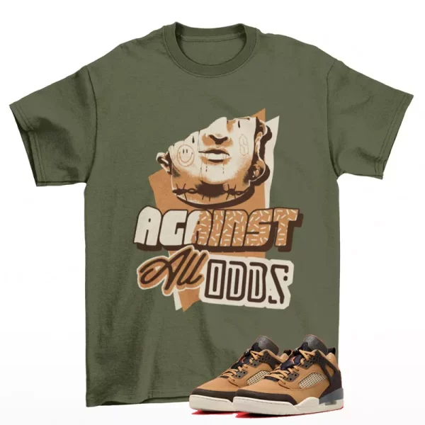 All Odds Sneaker Shirt Olive to Match Jordan Spizike Low Flax FQ1759-202 Jezsport.com