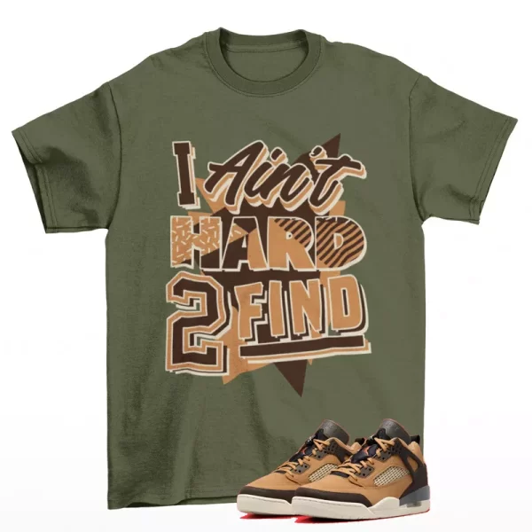 Rare Find Sneaker Shirt Olive to Match Jordan Spizike Low Flax FQ1759-202 Jezsport.com