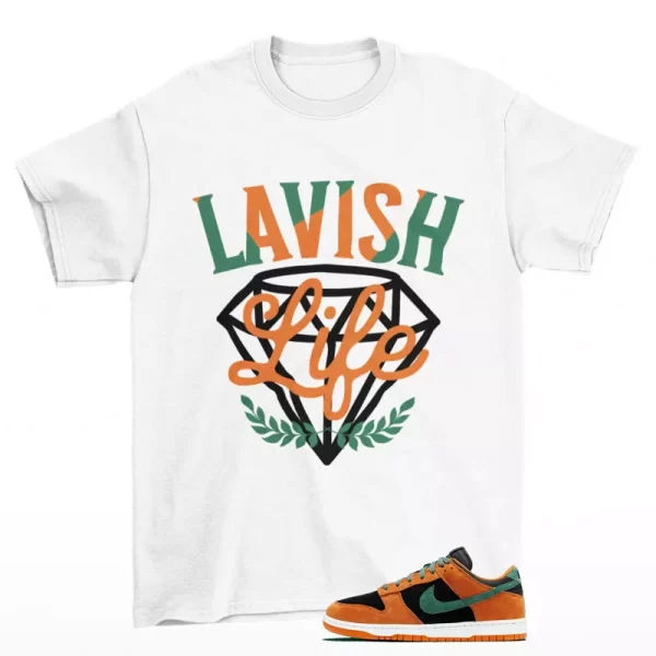 Lavish Sneaker Shirt White to Match Dunk Low Ceramic DA1469-001 Jezsport.com