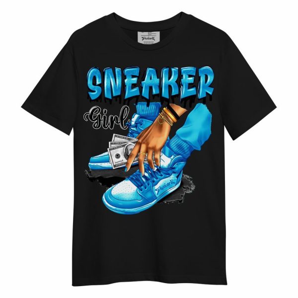 Black University Blue 2022 13s Shirt, SNEAKER Girl Money Drip Unisex Shirt Matching Jordan Shirt Jezsport.com