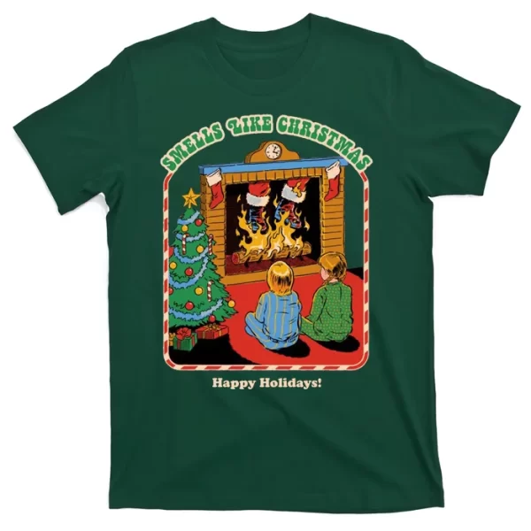 Smells Like Christmas Happy Holidays T Shirt For Men, Christmas Shirt For Girl Jezsport.com