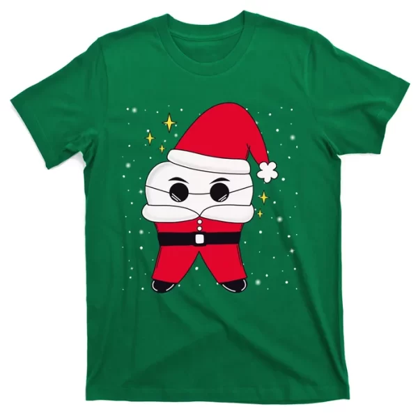 Santa Tooth Dentist Christmas Gift T Shirt For Men, Christmas Shirt For Girl Jezsport.com