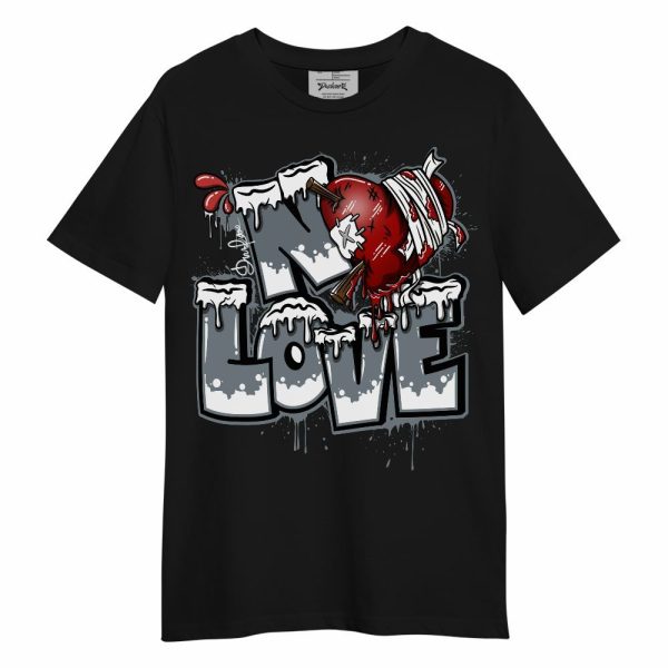 Wolf Grey 13s Shirt, Drip No Love Streetwear Unisex Shirt Matching Jordan Shirt Jezsport.com