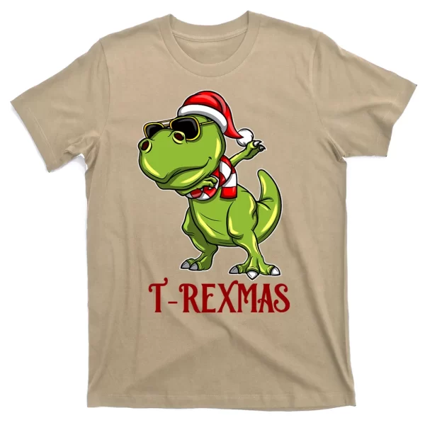 Trex Christmas Dino T Shirt For Men, Christmas Shirt For Girl Jezsport.com