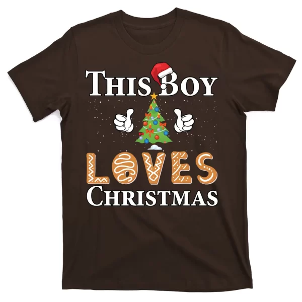 This Boy Loves Christmas T Shirt For Men, Christmas Shirt For Girl Jezsport.com