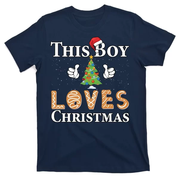 This Boy Loves Christmas T Shirt For Men, Christmas Shirt For Girl Jezsport.com