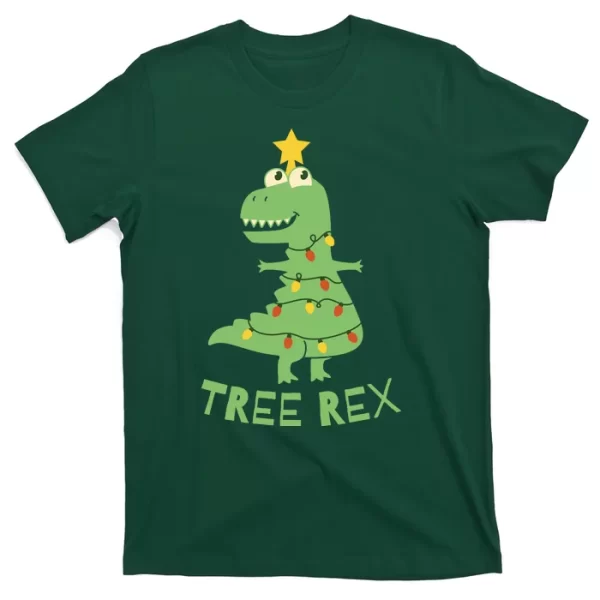 Tree Rex Christmas T Shirt For Men, Christmas Shirt For Girl Jezsport.com