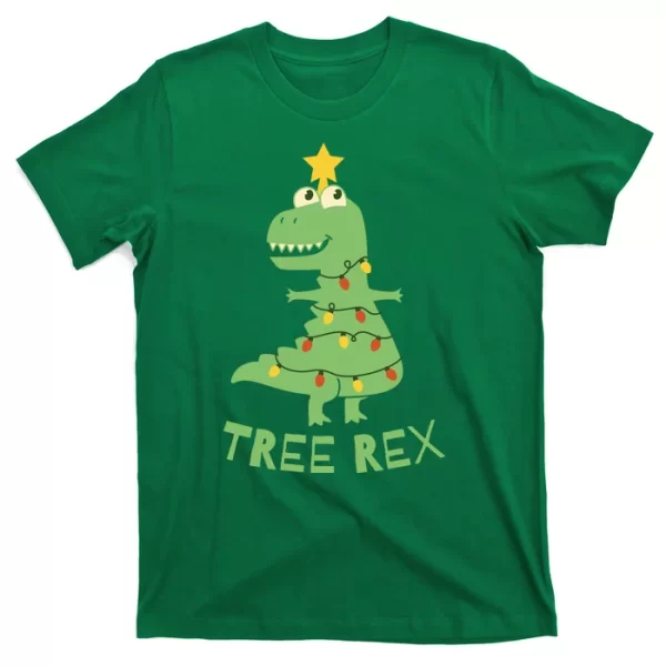 Tree Rex Christmas T Shirt For Men, Christmas Shirt For Girl Jezsport.com