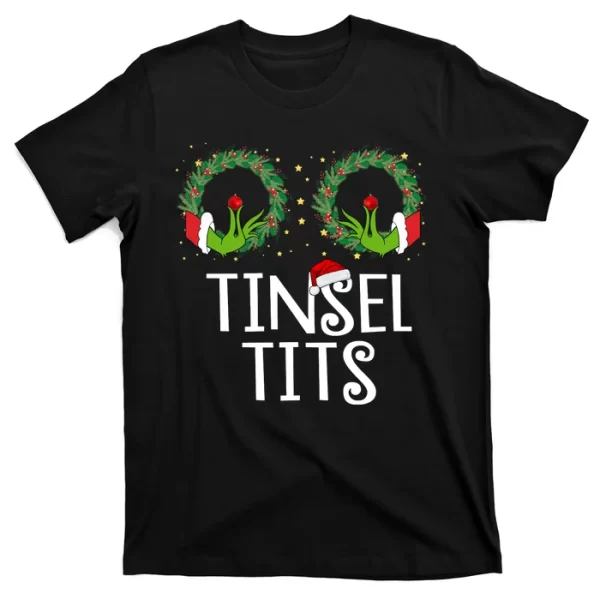 Tinsel Tits Funny Christmas T Shirt For Men, Christmas Shirt For Girl Jezsport.com