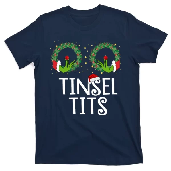 Tinsel Tits Funny Christmas T Shirt For Men, Christmas Shirt For Girl Jezsport.com