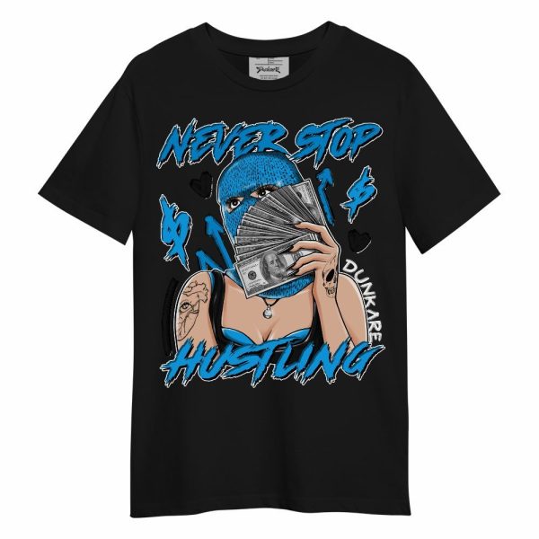 Black University Blue 2022 13s Shirt - Hustling Unique Unisex Shirt Matching Jordan Shirt Jezsport.com