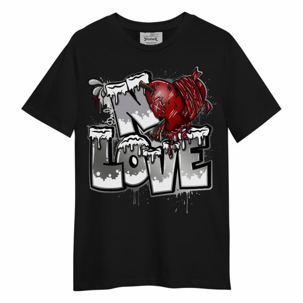 Metallic Silver 14s Shirt, Drip No Love Streetwear Unisex Shirt Matching Jordan Shirt Jezsport.com