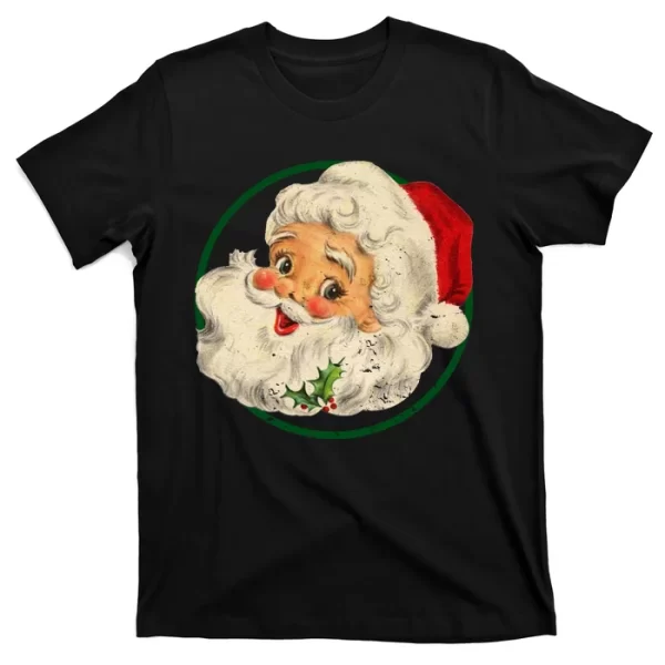 Vintage Santa Claus Christmas Gift T Shirt For Men, Christmas Shirt For Girl Jezsport.com