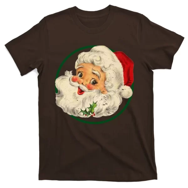 Vintage Santa Claus Christmas Gift T Shirt For Men, Christmas Shirt For Girl Jezsport.com