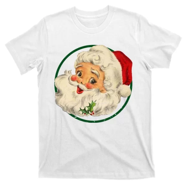 Vintage Santa Claus Christmas Gift T Shirt For Men, Christmas Shirt For Girl Jezsport.com