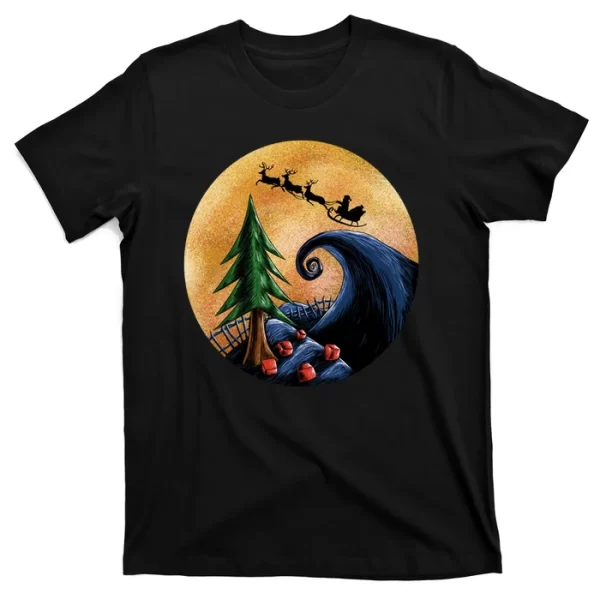 Work Before Christmas Santa's Art Wave T Shirt For Men, Christmas Shirt For Girl Jezsport.com